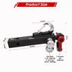5in1 Tow Bar Ball Mount Trailer Hitch Receiver Tongue Hook D Shackle 5443kg Fit 50mm 4WD Car Towing Caravan Boat Camper ATV Truck Heavy Duty