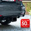 5in1 Tow Bar Ball Mount Trailer Hitch Receiver Tongue Hook D Shackle 5443kg Fit 50mm 4WD Car Towing Caravan Boat Camper ATV Truck Heavy Duty