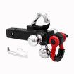 5in1 Tow Bar Ball Mount Trailer Hitch Receiver Tongue Hook D Shackle 5443kg Fit 50mm 4WD Car Towing Caravan Boat Camper ATV Truck Heavy Duty