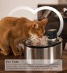Wireless Pet 4.5L Water Fountain Stainless Steel Battery Operated for Cats & Dogs with Motion Sensor,Ultra Quiet Pump,Multi-Filtration
