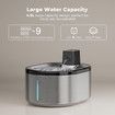 Wireless Pet 4.5L Water Fountain Stainless Steel Battery Operated for Cats & Dogs with Motion Sensor,Ultra Quiet Pump,Multi-Filtration