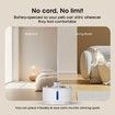 Wireless Cat Water Fountain 2.8 L Battery Operated Pet Water Dispenser with Stainless Steel Tray, Motion Sensor,Quiet Pump