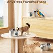 3.2L Water Fountain Wireless Stainless Steel Pet Bowl Automatic Dispenser Rechargeable Dog Waterer Fountain Indoor with Motion Sensor