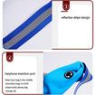 USB Rechargeable LED Reflective Belt Sash Adjustable Length LED Light Up Running Belt Light for Walkers (Blue)