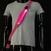 USB Rechargeable LED Reflective Belt Sash Adjustable Length LED Light Up Running Belt Light for Walkers (Pink)