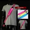 USB Rechargeable LED Reflective Belt Sash Adjustable Length LED Light Up Running Belt Light for Walkers (Pink)