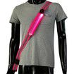 USB Rechargeable LED Reflective Belt Sash Adjustable Length LED Light Up Running Belt Light for Walkers (Pink)
