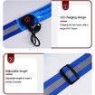 USB Rechargeable LED Reflective Belt Sash Adjustable Length LED Light Up Running Belt Light for Walkers (Pink)