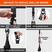 Heavy Duty Resistance Band for Pull Up Bar, Adjustable Weight/Size with Fabric Feet/Knee Rest, Bands for Pull Up Assist for Strength Training (Black)