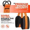 Heavy Duty Resistance Band for Pull Up Bar, Adjustable Weight/Size with Fabric Feet/Knee Rest, Bands for Pull Up Assist for Strength Training (Orange)