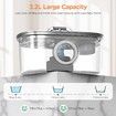 Water Fountain Stainless Steel 108oz/3.2L Automatic Pet Water Fountain Dog Water Dispenser with Water Level Window - for Cats Inside