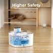 Wireless Pet Water Fountain Stainless Steel 3L Cat Fountain Battery Operated for Cats & Dogs with Motion Sensor, ltra Quiet Pump,Multi-Filtration