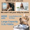 Stainless Steel Pet Water Fountain 3.2L/108oz,Automatic  Dog Cat Drinking Dispenser Cordless Battery Operated