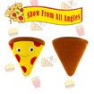Comfy Food Pillows Toy Plush, Soft, Cuddly, and Irresistible Pefect Toys Gift for Kids and Friends, Pizza, 30 CM