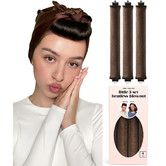 Little Velvet Overnight Curls Blowout 3 Rods Heatless Hair Curler to Sleep in Satin Heatless Curls No Heat Hair Rollers Brown