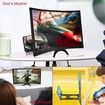 12 Inches Phone Screen Magnifier, 3D HD Movie Screen Amplifier Foldable Phone Stand Screen Amplifier for All Smartphone