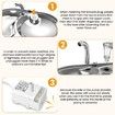 3L Cat Water Fountain,Stainless Steel Pet Water Fountains Dog Dispenser,2-in-1 Ultra-Silent Cat Drinking and Food Fountains Suitable for Pets