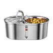 3L Cat Water Fountain,Stainless Steel Pet Water Fountains Dog Dispenser,2-in-1 Ultra-Silent Cat Drinking and Food Fountains Suitable for Pets