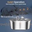3L Cat Water Fountain,Stainless Steel Pet Water Fountains Dog Dispenser,2-in-1 Ultra-Silent Cat Drinking and Food Fountains Suitable for Pets
