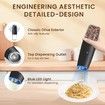 Rechargeable Electric Salt and Pepper Grinder Set, Automatic Gravity Electric Salt and Pepper Grinder Set, Adjustable Roughness, LED Light, 2 Pack
