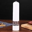 Electric Salt and Pepper Grinder, Battery Operated, Salt and Pepper Mills, Adjustable Coarseness,One Handed Operation 1 Pack (White)