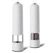Electric Salt and Pepper Grinder, Battery Operated, Salt and Pepper Mills, Adjustable Coarseness,One Handed Operation 1 Pack (White)