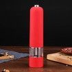 Electric Salt and Pepper Grinder, Battery Operated, Salt and Pepper Mills, Adjustable Coarseness,One Handed Operation 1 Pack (Red)