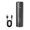 Pepper Grinder, Electric Salt and Pepper Mill Grinder, Adjustable Coarseness, Rechargeability with LED Light, One Hand Automatic Operation Black