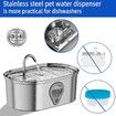 Cat Water Fountain,3.5L Large Capacity Automatic Stainless Steel Pet Water Dispenser Indoor Cat and Dog Water Fountain with Water Level Window
