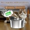 3.2L Wireless Pet Water Fountains for Cats Indoor,Stainless Steel Cordless Automatic Dog Drinking Dispenser