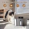 3.2L Wireless Pet Water Fountains for Cats Indoor,Stainless Steel Cordless Automatic Dog Drinking Dispenser