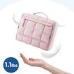 Travel Toiletry Bag Extra Large Full-open Hanging Toiletry Bag for Women Puffy Cosmetic Makeup Bag Organizer with Handle for Accessories-Beige