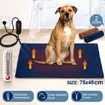 Dogs Electric Heating Pet Bed Blanket Thermal Mat Protection Temperature Display 75*45cm