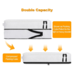 8 Set Compression Packing Cubes Travel - Maximize Space In Luggage With Patented HybridMax Double Capacity Design For Travel,Large,Small,Medium-White