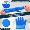 6PCS Pet Grooming Kit,Dog Washing Gloves,Dog Bath Brush,Dog Toothbrush Finger,Dog Bath Gloves,Dog Shampoo Brush,Pet Grooming Gloves,Pet Bath Supplies