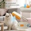 Self Cleaning 3 in 1 Pet Brush,Steam Cat & Dog Brush for Shedding & Grooming (Orange)
