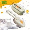 Self Cleaning 3 in 1 Pet Brush,Steam Cat & Dog Brush for Shedding & Grooming (Orange)