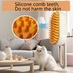 Self Cleaning 3 in 1 Pet Brush,Steam Cat & Dog Brush for Shedding & Grooming (Orange)