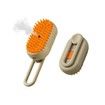 Self Cleaning 3 in 1 Pet Brush,Steam Cat & Dog Brush for Shedding & Grooming (Orange)