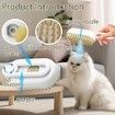 Self Cleaning 3 in 1 Pet Brush,Steam Cat & Dog Brush for Shedding & Grooming (Grey)