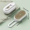 Self Cleaning 3 in 1 Pet Brush,Steam Cat & Dog Brush for Shedding & Grooming (Grey)