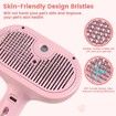 3 in 1 Cat Steam Brush,Pet Spray Hair Removal Comb for Shedding & Grooming,Water Brush for Cats Dogs Small Animals Long Short Hair (Pink)