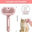 3 in 1 Cat Steam Brush,Pet Spray Hair Removal Comb for Shedding & Grooming,Water Brush for Cats Dogs Small Animals Long Short Hair (Pink)