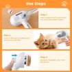 3 in 1 Cat Steam Brush,Pet Spray Hair Removal Comb for Shedding & Grooming,Water Brush for Cats Dogs Small Animals Long Short Hair (White)