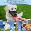 Dog Muzzle,Soft Air Mesh Pet Muzzle,Front Opening Design,Breathable,Adjustable,Prevents Biting Scavenging,Dog Mouth Cover Allows Drinking (Black,L)