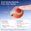 Moving Ball Cat Toys with Feather Tail,Rechargeable Interactive Ball for Indoor Cats Exercise,Smart Interactive Kitten Rolling Ball,Orange