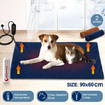 Dogs Cats Puppies Electric Heating Pet Bed Blanket Thermal Mat Protection Temperature Display 90cm x 60cm