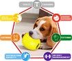 Dino Egg-Shaped Slow Feeder Dog Toy - Interactive Treat Dispenser Tough Chew Toys for Dogs Color Yellow