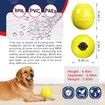 Dino Egg-Shaped Slow Feeder Dog Toy - Interactive Treat Dispenser Tough Chew Toys for Dogs Color Yellow