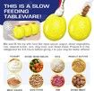 Dino Egg-Shaped Slow Feeder Dog Toy - Interactive Treat Dispenser Tough Chew Toys for Dogs Color Yellow